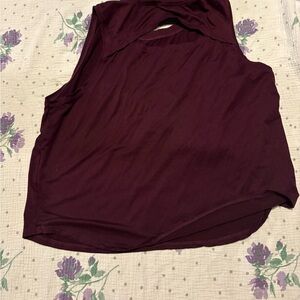 Sleeveless Burgundy Top